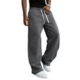 thumbnail image 1 of Men Baggy Sweatpants Wide Leg Heavyweight Comfy Lounge Slacks Loose Fit Track Pants Dark Gray L, 1 of 9