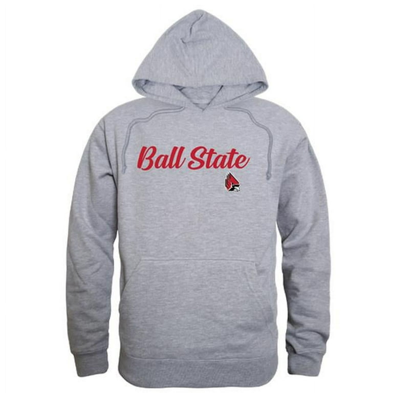 Men Ball State Cardinals Script Hoodie Heather Grey Extra Large Walmart