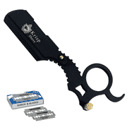 Men Barber Beard Cut Throat Shavette Shaving Razor + 10 Shaving Blades