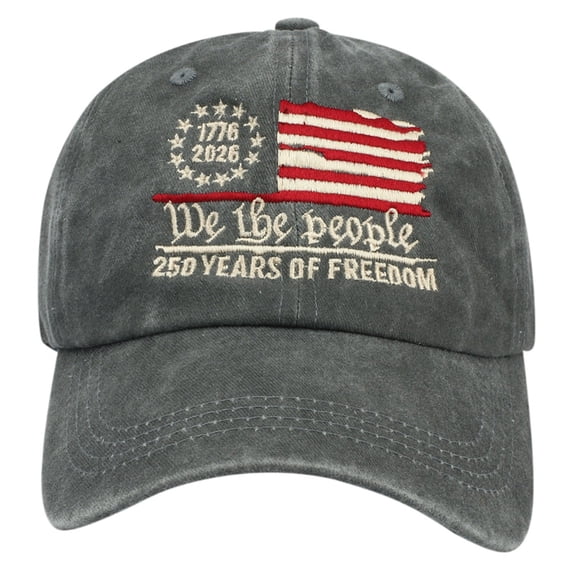Men Baseball Cap Classic Anniversary Embroidered Baseball Cap Adjustable Snapback Hat for Men and Women