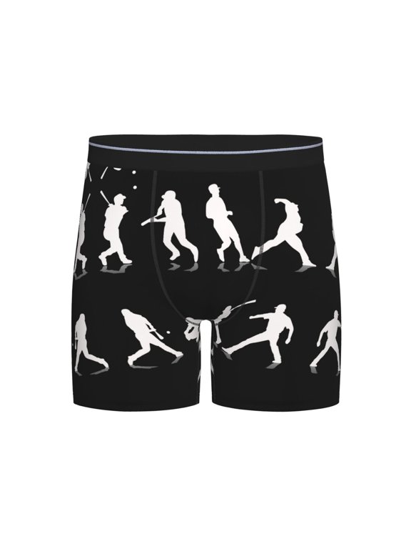 Men Baseball Players Boxer Briefs Novelty Boxer Shorts Underwear No Fly