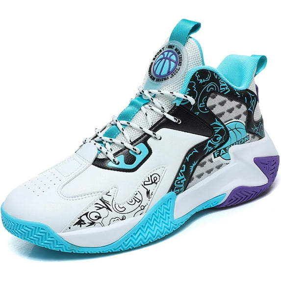 Men Basketball Shoes High Top Non Slip Womens Basketball Sneakers Comfortable Fashion Athletic Training Sport Shoes