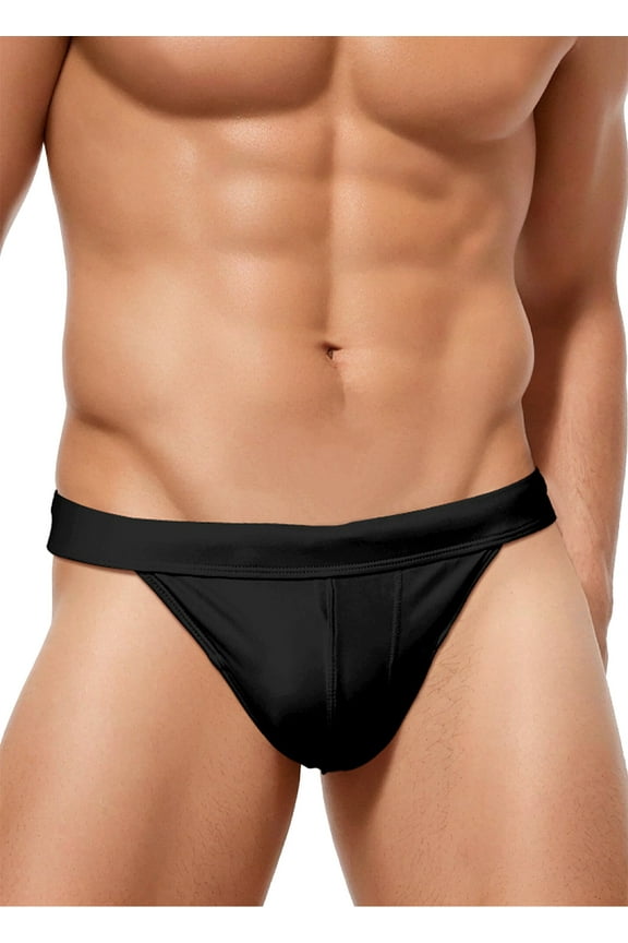 Men Beach Bathing Briefs Summer Swim Bikini Swimsuit Quick Dry Thong Low Rise Drawstring Swimwear Surfing G String Underwear