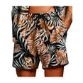 thumbnail image 1 of Men Beach Shorts Flower Hawaiian Shorts Summer Beach Short Pants Hawaiian Shorts Flat Front Casual Aloha Hawaiian Vacation Shorts, 1 of 9
