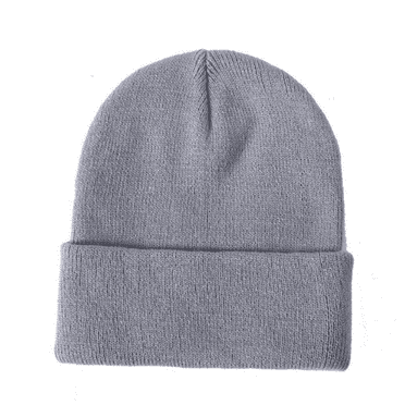 Men Beanie Hat Women Beanies Knit Cuffed Winter Hats Ski Cap - Gray