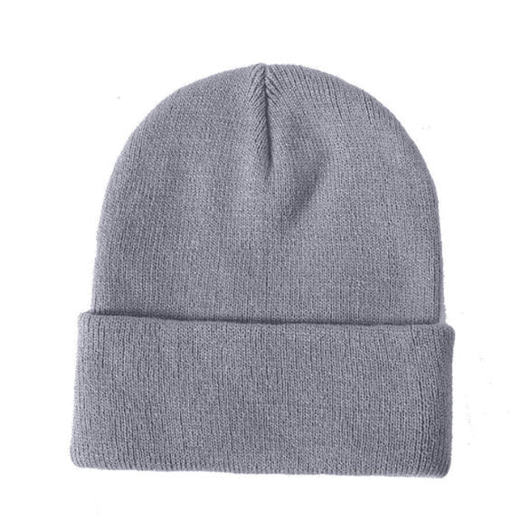 HTVRONT Men Beanie Hat,Women Beanies Knit Cuffed Winter Hats Ski Cap for Heat Press - Gray