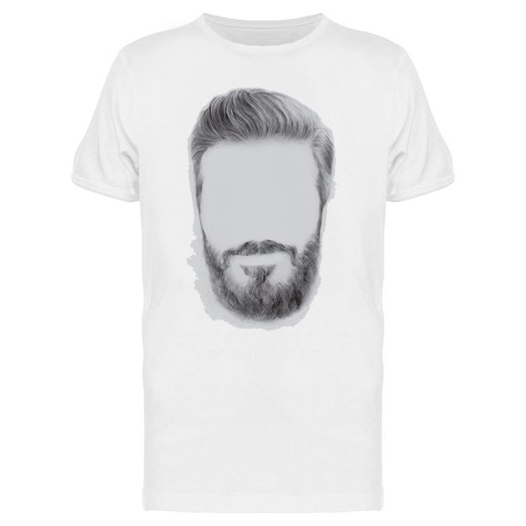 Men Beard And Hair T-Shirt Men -Image by Shutterstock, Male Medium