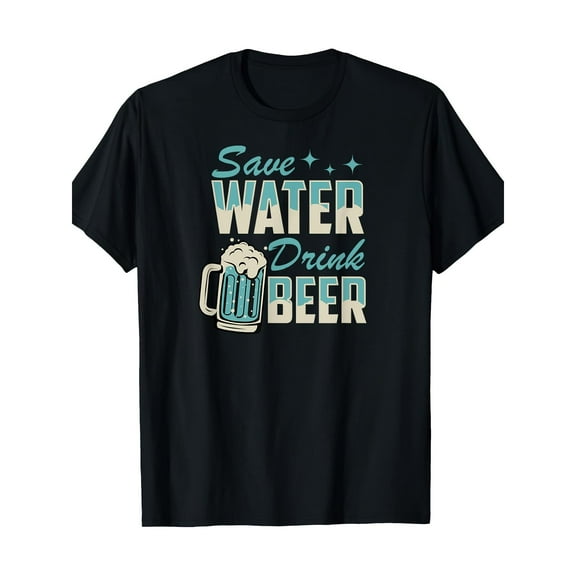 Men Beer Tee Black S-5XL Lightweight Breathable Cotton Shirt for Parties, Gifts, Casual Attire - Machine Washable