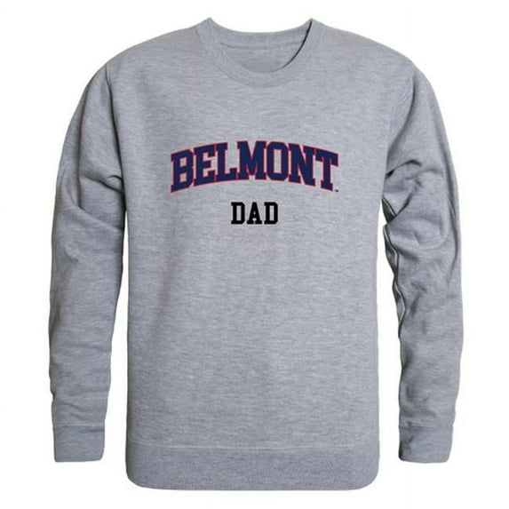 Men Belmont University Bruins Dad Crewneck Fleece, Heather Grey - Small
