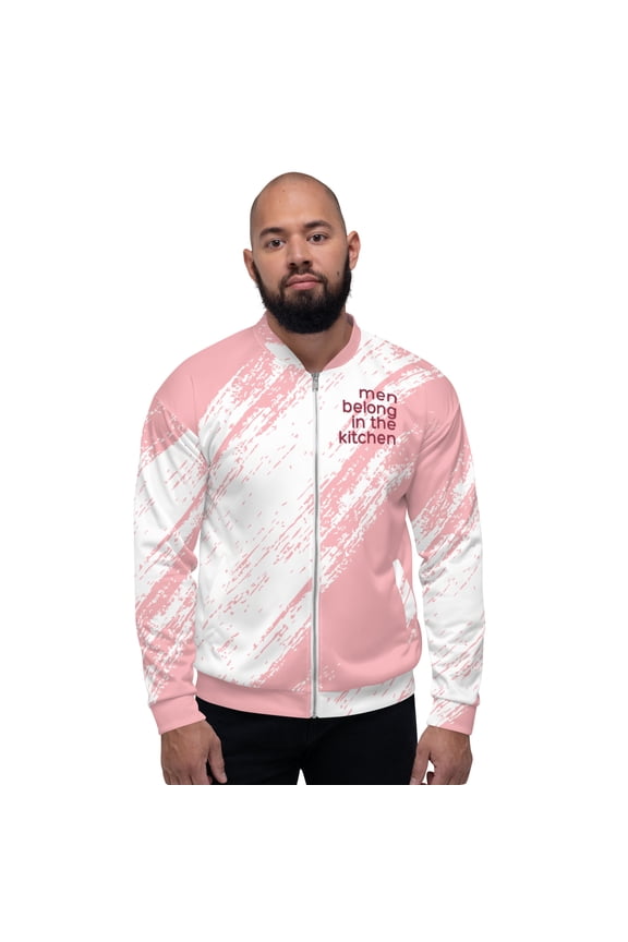 Men Belong In The Kitchen Unisex Bomber Jacket