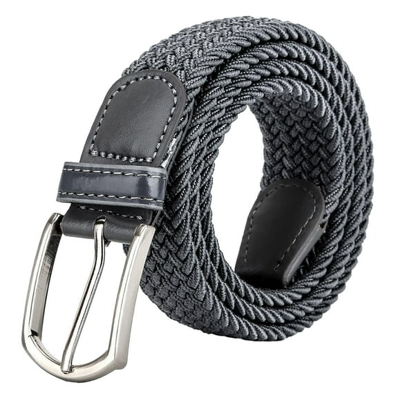 Men Belt Metal Pin Buckle Wide Band Anti-break Solid Color Firm Stitching Great Tougness Waist Strap Male Elastic Belt Pants Jeans Matching