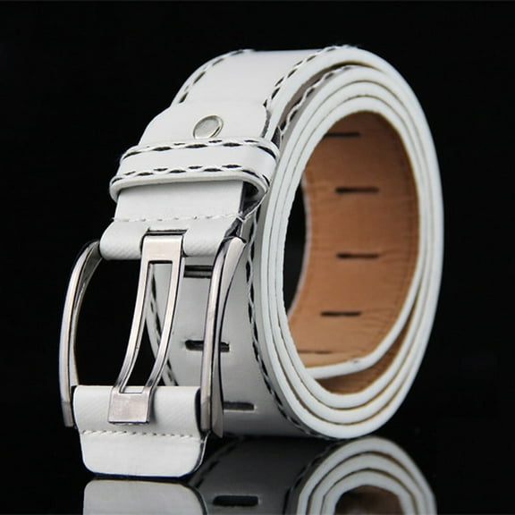 Men Belts 1 PC Men White Belt Leather Men's Work Belts