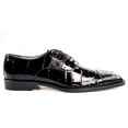 thumbnail image 1 of Men Belvedere Mare Genuine OSTRICH Eel Lace Up Black Shoes 2P7, 1 of 3