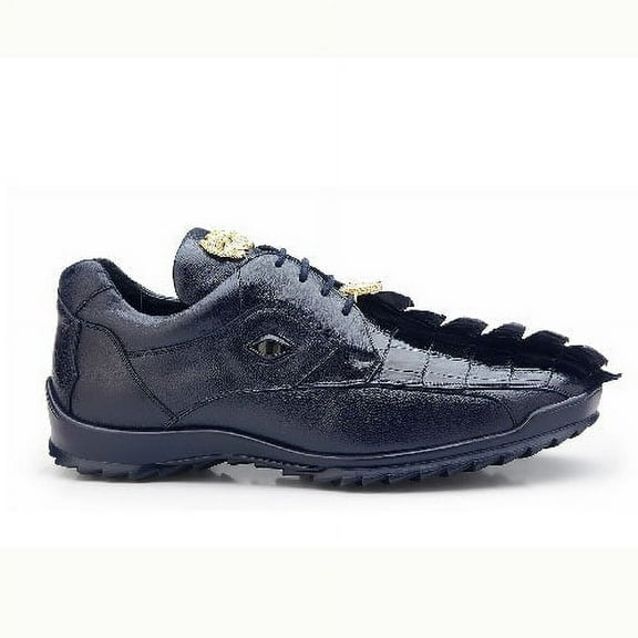 Men Belvedere Mens Vasco Shoes Hornback Crocodile Sneaker Shoes Dark Blue 336122