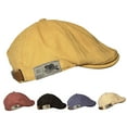 thumbnail image 1 of Men Beret British Vintage Solid Color Adjustable Men Hat Casual Winter Duckbill Cabbie Cap for Shopping, 1 of 1