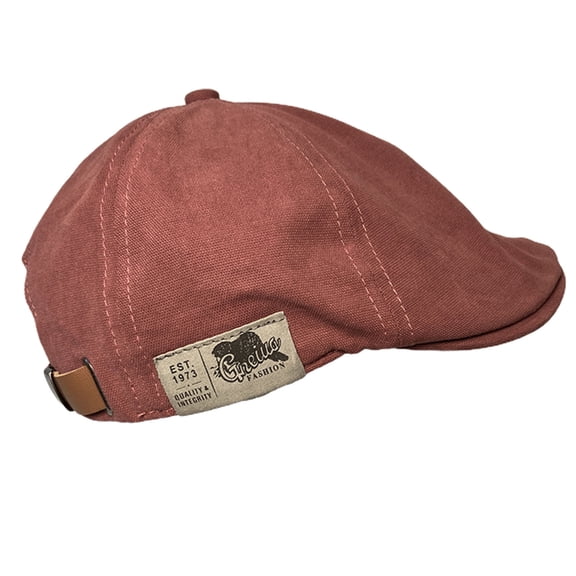Men Beret British Vintage Solid Color Adjustable Men Hat for Shopping