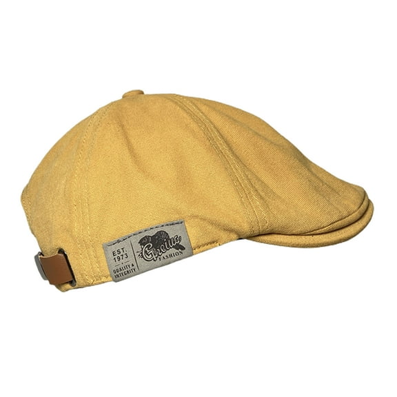 Men Beret British Vintage Solid Color Adjustable Men Hat for Shopping