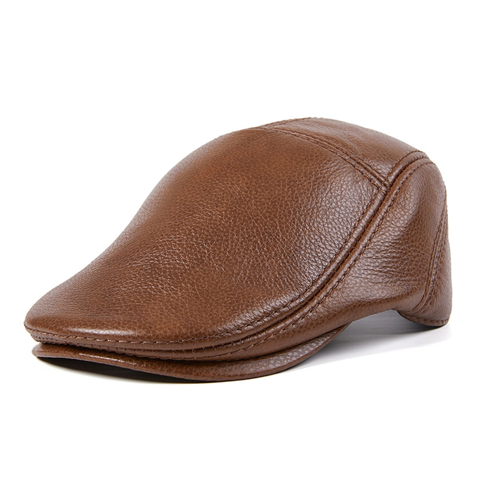 Genuine Shearling Leather Newsboy Cap Adjustable 56-59cm Daily Wear Oliver Rust Leather Bakerboy Newsboy Peaky Cap for Men - Etsy main image 4