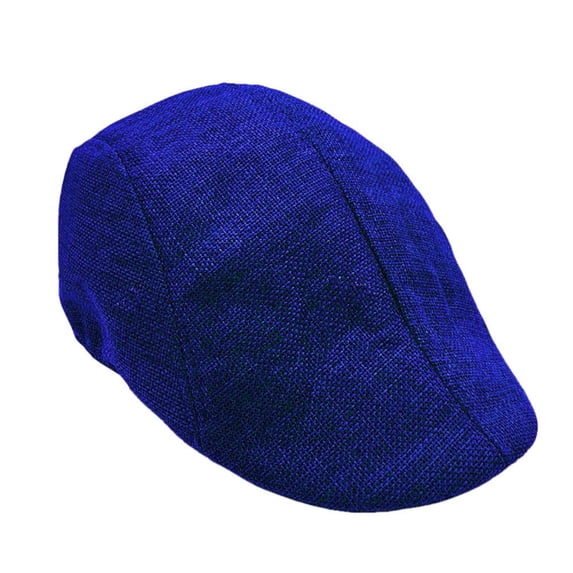 Men Beret Hat Breathable Mesh Summer Newsboy Hats Flat Cap Cabbie Hunting Driving Summer Hat for Men Running Outdoor Sports Blue