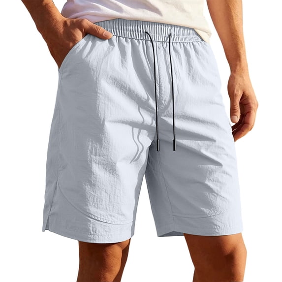 Men Bermuda Shorts with Designs Summer Gym Shorts for Men Loose Elastic Waist Drawstring Cargo Shorts with Pocket Lightweight Casual Sports Shorts Gray XXL