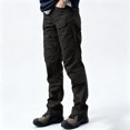 thumbnail image 1 of Men Big Size Stretch Straight Leg Cargo Pants Multi Pocket Quick Dry Water Repellent Outdoor Trousers, 1 of 9