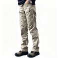 thumbnail image 1 of Men Big Size Stretch Straight Leg Cargo Pants Multi Pocket Quick Dry Water Repellent Outdoor Trousers, 1 of 9