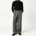 thumbnail image 1 of Men Big & Tall Microfiber Pleated Dress Slacks Light Comfort Fabric S-XL, 1 of 8