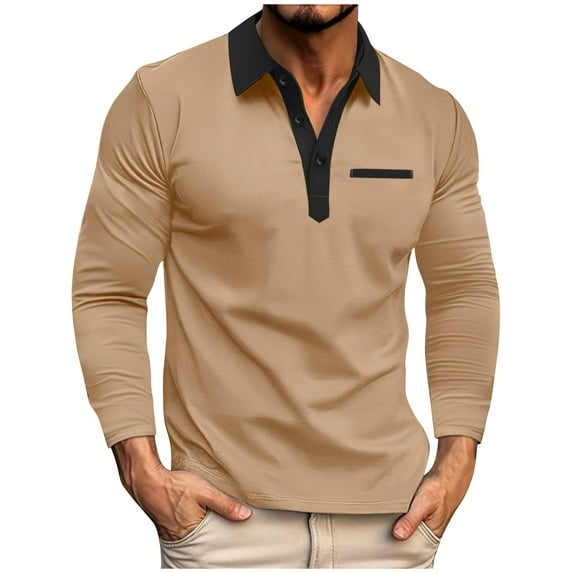 Men Big and Tall Shirts Hvyesh Men Long Sleeve Shirts Quarter Zip Business Work Tshirt Casual Moisture Wicking Golf Shirts