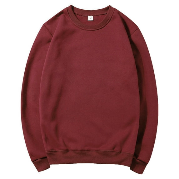 Men Big and Tall Shirts Hvyesh Sweatshirts for Mens Solid Color Crew Neck Hoodie Casual Loose Long Sleeve Pullover Trendy Preppy Clothes