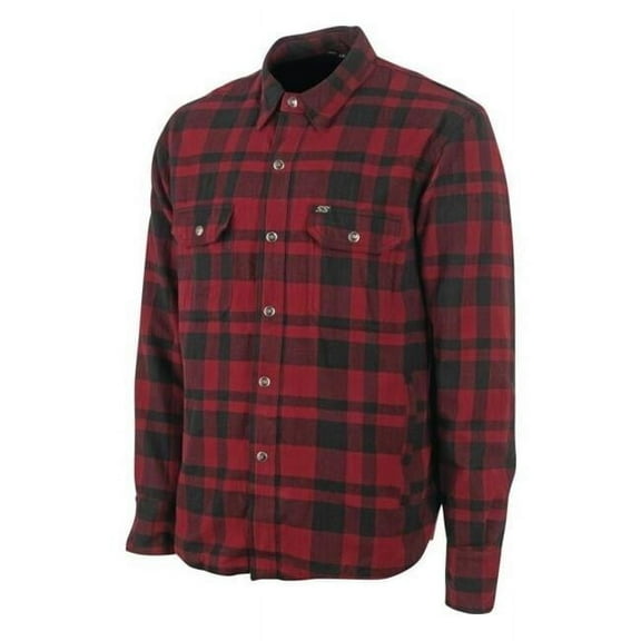 Men Black 9 2.0 Moto Shirt, Red - Extra Large