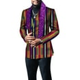 thumbnail image 1 of Men Blazer with Scarf Riche Jacket Coat Outerwear Full Sleeve African Party Clothing, 1 of 3