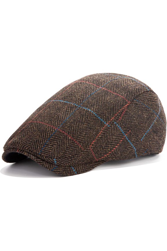 Men  Blend Tweed Newsboy Hat, Ivy Hat, Flat Cap