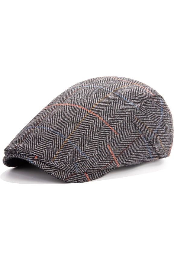 Men Blend Tweed Newsboy Hat, Ivy Hat, Flat Cap