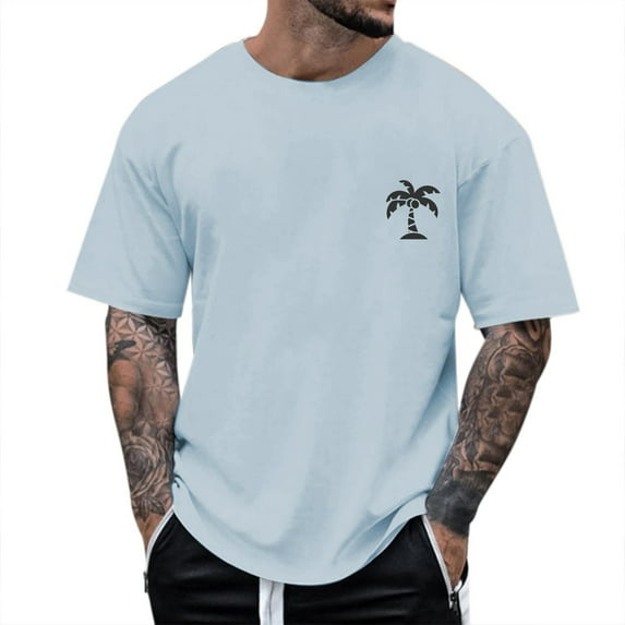 Men Blouses Casual Tie Band Loose Casual T Shirt Shirts for Men with Sleeves Tee T Shirt Summer Short Color Tops Long Sleeve Postpartum Mens Shirts Dressy Top 1 ‘ s Raglan Light Blue 2XL