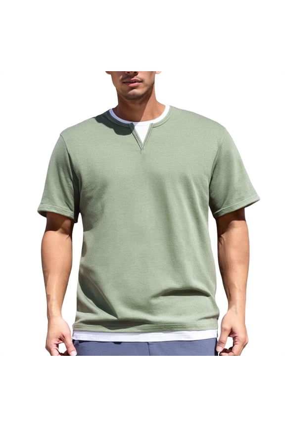 Men Blouses Medium Long Shirt Sleeve Tops Men Polyester Long Sleeve Lady T Shirt S Undershirt Fall Trendy Tops Lady Top Active 5 Top Casual Mens Undershirt Male Fall And Winter Green M