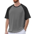 thumbnail image 1 of Men Blouses Medium Shirt Men 1970's Workout Clothes Color Tops Soft Tee Long Sleeve Tan Top Summer Tee Shirts for Loose Fit Fitted Long Sleeved Shirt Tops Loose Fit Plain Teal Shirts Men's Light Gray, 1 of 4