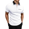 thumbnail image 1 of Men Blouses Men Extra Small Long Sleeve Turtleneck Lightweight Fitted Shirt Athletic Tops Space Long Sleeve Shirts Bulk Low Cut Shirts Solid for Thin Shirt Mens Fashion White 2XL, 1 of 7