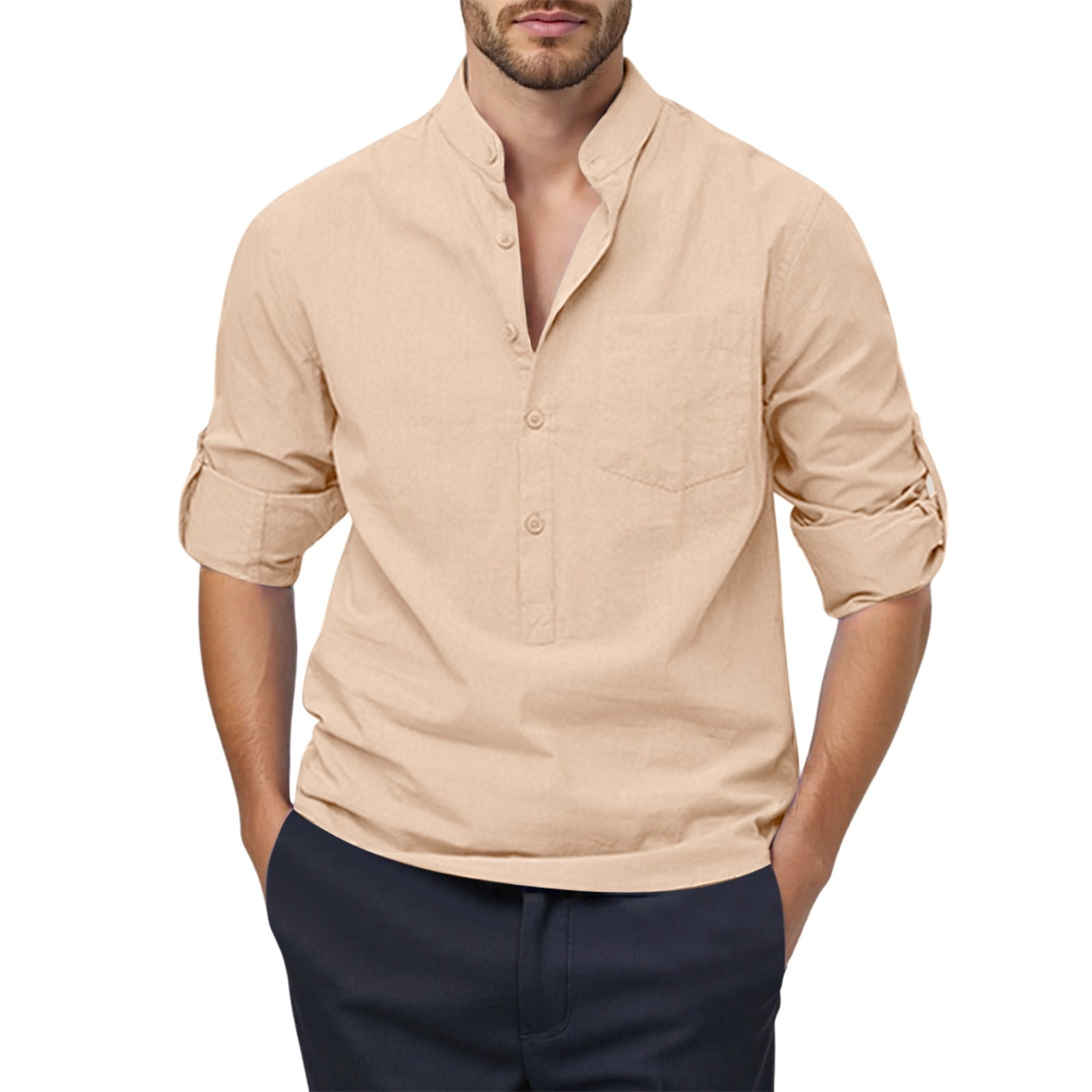 Men Blouses Short Sleeved Dress Shirt Men Dress Shirts for Regular Shirt  with Clothes for Casual Mens Shirts Covington Rough T Mens Tie And Satin  Light Purple M - Walmart.com
