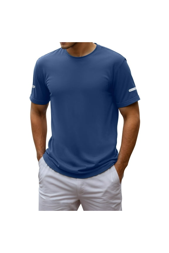 Men Blouses Tops Men Tall Casual Tops Loose Fit Summer for Casual Short Sleeve Turtleneck Mens Short Sleeve T Shirt Long Sleeves Shirts Loose Summer Mens Petite Long Fashion Soft Blue XL