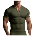 thumbnail image 1 of Men Blouses Tops with Neck Men Dark Long Sleeve Baggy T Shirts Medium Long Lady Tunic Top Undershirt Mens Mens Workout Shirt Dinosaur Tail Sleeve Shirts Bulk Short Sleeved Workout Tops Army Green L, 1 of 6