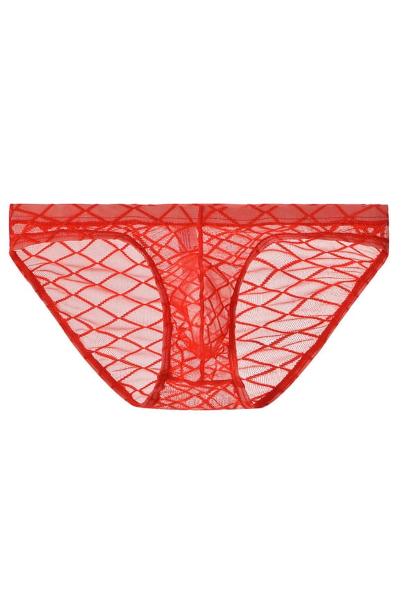 Men Blouses Wild Game Boxes for Him Thong Men Mens Jockstrap Underwear Anniversary Him Backless Meat Wild like Snack Pack Outdoor Warm Men's Exotic Mesh Underwear Comfortable Red 2XL