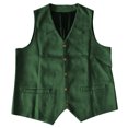 thumbnail image 1 of Men Blouses Wool Coat Men Vest Pants And Sweater Set for Jacket with No Hood Big And Tall Winter Winter Coat Mens Dress Jacket Tie Shirt Set Coats for Big Hair Me Dark Green XL, 1 of 3