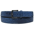 thumbnail image 1 of Men Blue Faux Alligator Crocodile Skin Leather Belt A3, 1 of 2