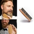 Men Boar Hair Beard Mustache Brush Hard Round Wood Handle Comb Imbue