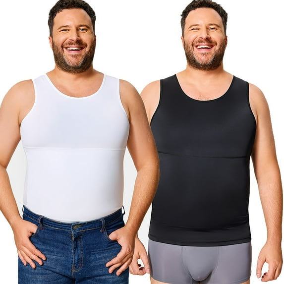 Men Body Shaper Compression Vest Undershirt Seamless Waist Trainer Tank Top Belly Control Shapewear