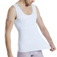thumbnail image 1 of Men Body Shaper Vest Tight Tank Top Compression Shirt Tummy Control Underwear Shapewear Body Shaper Vest Compression,White,XXXXL, 1 of 5