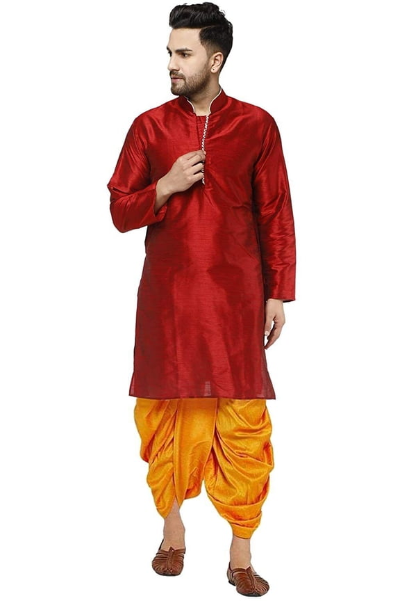 Men Bollywood Handmade Indian Style Silk Mixed Ethnic Party...