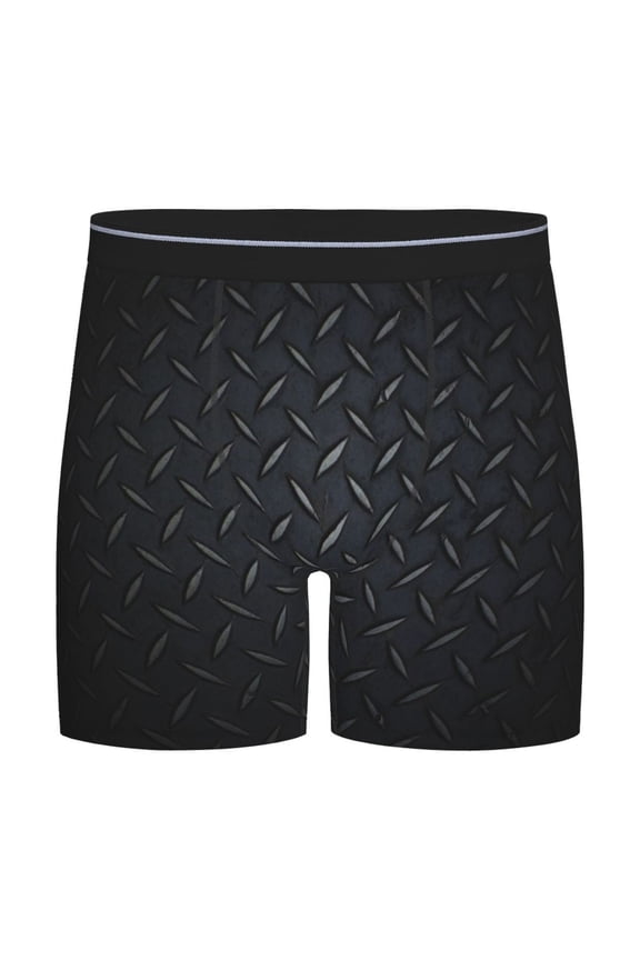 Men Boxer Briefs Fly Black Steel Funny Cool Underwear For Men