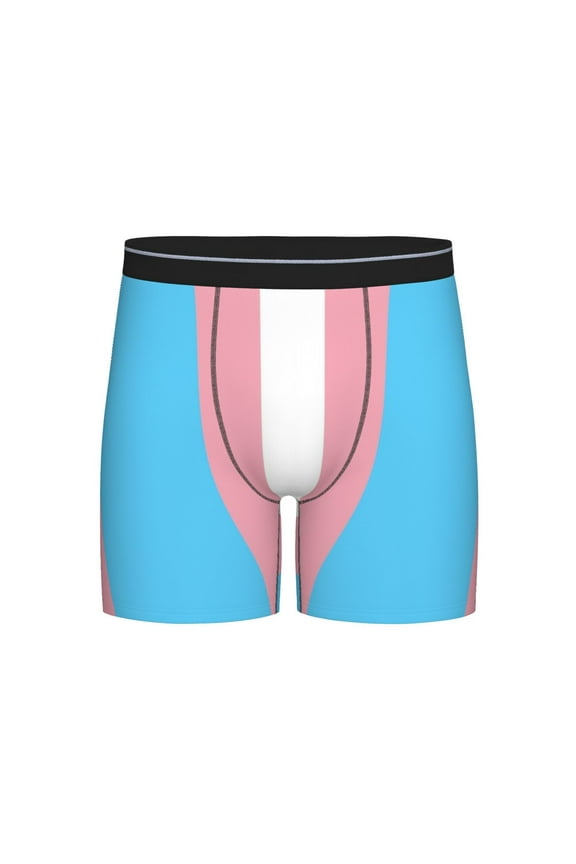 Men Boxer Briefs Fly Transgender Flag Funny Cool Underwear For Men