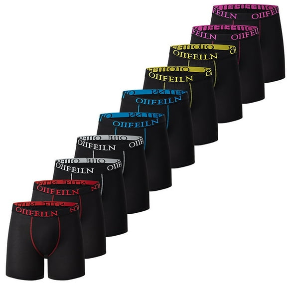 Men Boxer Panties Active Sports High Waist Performance Briefs 10 Pack Panty Man